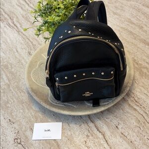 Coach Mini Charlie Backpack with Brass Studs